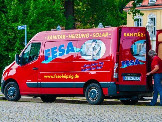 Bereits seit 1989 sind die Fachleute von FESA für Sanitärinstallationen, Heizungsinstallationen und Solarthermie in und um Leipzig herum im Einsatz. Bereits seit 1989 sind die Fachleute von FESA für Sanitärinstallationen, Heizungsinstallationen und Solarthermie in und um Leipzig herum im Einsatz.