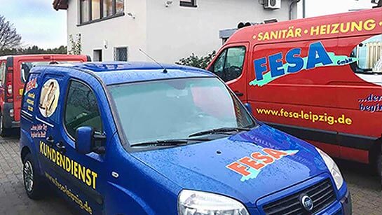 Bereits seit 1989 sind die Fachleute von FESA für Sanitärinstallationen, Heizungsinstallationen und Solarthermie in und um Leipzig herum im Einsatz. Bereits seit 1989 sind die Fachleute von FESA für Sanitärinstallationen, Heizungsinstallationen und Solarthermie in und um Leipzig herum im Einsatz.